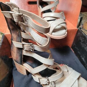 Freebird by Steven Strappy Beige and Brown Sandals